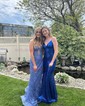 Mermaid Strapless Tulle Corset Prom Dresses With Appliques