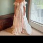 Ball Gown V-neck Sparkly Sequin Prom Dresses With Appliques