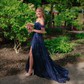 Ball Gown V-neck Sparkly Sequin Prom Dresses With Appliques