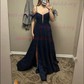 Ball Gown V-neck Sparkly Sequin Prom Dresses With Appliques