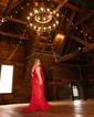 Mermaid Off-the-shoulder Sparkly Sequin Prom Dresses