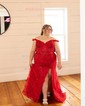 Mermaid Off-the-shoulder Sparkly Sequin Prom Dresses