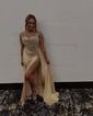 Sheath/Column Sweetheart Satin Corset Prom Dresses With Appliques