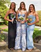Ball Gown Strapless Satin Floral Prom Dresses With Ruched