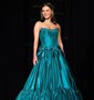 Ball Gown Strapless Satin Corset Prom Dresses With Bow