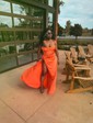 A-line Cowl Neck Satin Floor-length Split Front Formal Dresses