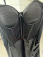 Sheath/Column Sweetheart Satin Corset Prom Dresses With Ruched