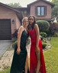 Sheath/Column Cowl Neck Satin Corset Prom Dresses With Beading