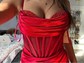 Sheath/Column Cowl Neck Satin Corset Prom Dresses With Beading