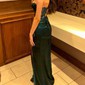Sheath/Column Sweetheart Satin Corset Prom Dresses With Ruched