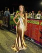 Sheath/Column Strapless Satin Prom Dresses With Ruched