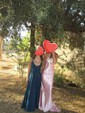 Mermaid Scoop Neck Satin Prom Dresses With Ruched