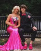 Mermaid Scoop Neck Satin Prom Dresses With Ruched