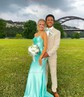 Mermaid Scoop Neck Satin Prom Dresses With Ruched