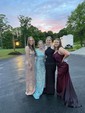 Sheath/Column Cowl Neck Satin Prom Dresses