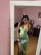 Sheath/Column Cowl Neck Tea-length Satin Prom Dresses