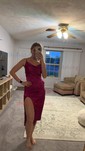 Sheath/Column Cowl Neck Tea-length Satin Prom Dresses