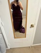 Sheath/Column V-neck Satin Prom Dresses With Ruched