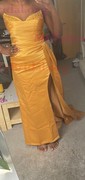 Sheath/Column V-neck Satin Prom Dresses With Ruched