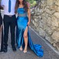 Mermaid Strapless Satin Corset Prom Dresses With Ruched
