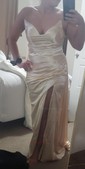 Sheath/Column Strapless Satin Prom Dresses With Ruched