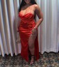 Sheath/Column Sweetheart Satin Corset Prom Dresses With Ruched