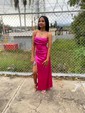 Sheath/Column Sweetheart Satin Corset Prom Dresses With Ruched