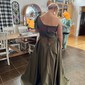 Ball Gown One Shoulder Satin Prom Dresses With Ruched