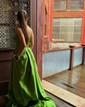 Ball Gown Sweetheart Satin Prom Dresses With Ruched