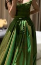 Ball Gown Sweetheart Satin Prom Dresses With Ruched
