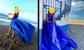 Ball Gown One Shoulder Satin Prom Dresses With Ruched