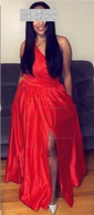 Ball Gown One Shoulder Satin Prom Dresses With Ruched
