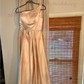 Ball Gown One Shoulder Satin Prom Dresses With Ruched