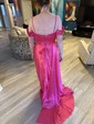 Sheath/Column Off-the-shoulder Satin Prom Dresses With Ruched