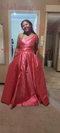 Ball Gown One Shoulder Satin Prom Dresses With Ruched