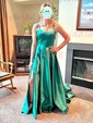 Ball Gown Sweetheart Satin Prom Dresses With Split