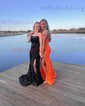 Sheath/Column Strapless Sparkly Velvet Sequin Prom Dresses