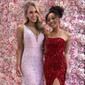 Sheath/Column Strapless Sparkly Velvet Sequin Prom Dresses