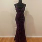 Mermaid V-neck Sparkly Velvet Sequin Backless Prom Dresses