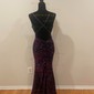 Mermaid V-neck Sparkly Velvet Sequin Backless Prom Dresses