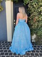 Ball Gown One Shoulder Sparkly Sequin Prom Dresses