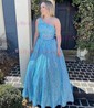 Ball Gown One Shoulder Sparkly Sequin Prom Dresses