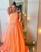 Ball Gown One Shoulder Sparkly Sequin Prom Dresses