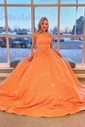 Ball Gown One Shoulder Sparkly Sequin Prom Dresses