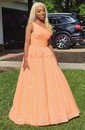 Ball Gown One Shoulder Sparkly Sequin Prom Dresses