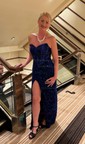 Sheath/Column Strapless Sparkly Velvet Sequin Prom Dresses