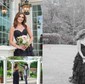 Ball Gown Strapless Chiffon Ruffle Tiered Prom Dresses With Appliques