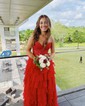 Ball Gown Strapless Chiffon Ruffle Tiered Prom Dresses With Appliques
