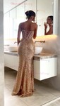 Sheath/Column Strapless Sparkly Sequin Prom Dresses