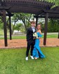 Mermaid V-neck Chiffon Tiered Prom Dresses With Appliques